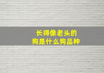 长得像老头的狗是什么狗品种